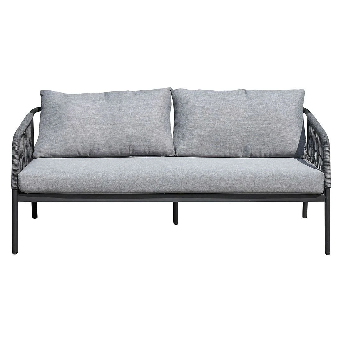 OUTLIV. Charleston Loungeset Aluminium/Olefin/Rope Anthrazit/Hellgrau 4 OUTLIV. Charleston Loungeset Aluminium/Olefin/Rope Anthrazit/Hellgrau – Bild 4