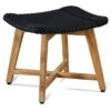 OUTLIV. Clovelly Hocker Teak/Geflecht Natur/Schwarz