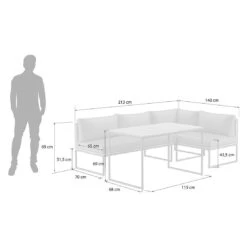 OUTLIV. Floris Dininglounge 3-tlg. Stahl/Akazie Schwarz/Grau -Gartenmobel Verkauf outliv floris dininglounge 3 tlg stahl akazie schwarz grau 1241353 11