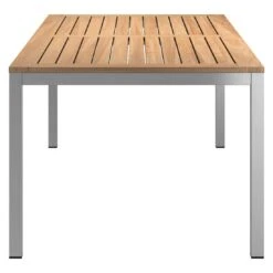 OUTLIV. Gartentisch 220x100 Cm Edelstahl/Teak Silber/Natur -Gartenmobel Verkauf outliv gartentisch 220x100 cm edelstahl teak 1446481 3