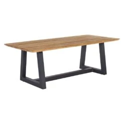 OUTLIV. Holland Gartentisch 220x100cm Aluminium/Teak Anthrazit/Natur