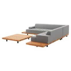OUTLIV. Icon Ecklounge Teak/Sunbrella Teak/Flanelle -Gartenmobel Verkauf outliv icon loungecke teak sunbrella 1379821 4