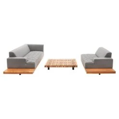 OUTLIV. Icon Ecklounge Teak/Sunbrella Teak/Flanelle -Gartenmobel Verkauf outliv icon loungecke teak sunbrella 1379821 7
