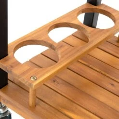 OUTLIV. Bern Servierwagen 66x43x80cm Stahl/Akazie Schwarz/Natur -Gartenmobel Verkauf outliv ko tao servierwagen 66x43x80cm stahl akazie 1343136 5