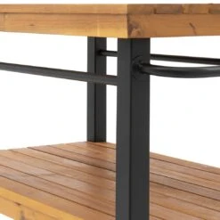 OUTLIV. Bern Servierwagen 66x43x80cm Stahl/Akazie Schwarz/Natur -Gartenmobel Verkauf outliv ko tao servierwagen 66x43x80cm stahl akazie 1343136 6