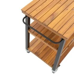 OUTLIV. Bern Servierwagen 66x43x80cm Stahl/Akazie Schwarz/Natur -Gartenmobel Verkauf outliv ko tao servierwagen 66x43x80cm stahl akazie 1343136 8