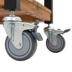 OUTLIV. Bern Servierwagen 66x43x80cm Stahl/Akazie Schwarz/Natur -Gartenmobel Verkauf outliv ko tao servierwagen 66x43x80cm stahl akazie 1343136 9