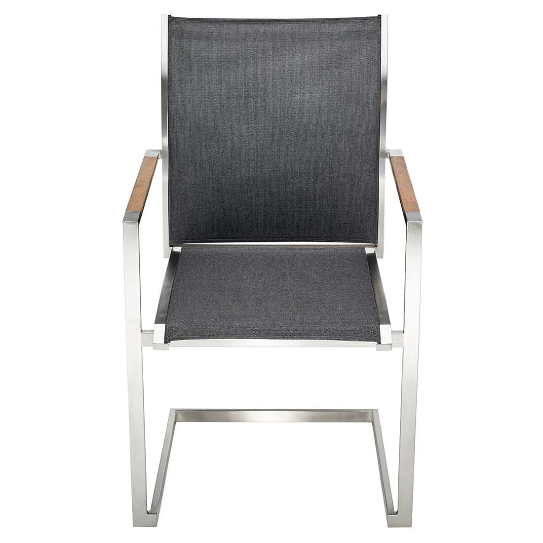 OUTLIV. Kreta Freischwinger Edelstahl/Textilene Silber/Coal 2 OUTLIV. Kreta Freischwinger Edelstahl/Textilene Silber/Coal – Bild 2