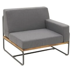 OUTLIV. Largo Ecklounge Stahl/Kunstfaser Anthrazit/Royal Dark Grey -Gartenmobel Verkauf outliv largo loungeecke 5tlg stahl pulver akazie kissen anthrazit grau 1205394 10
