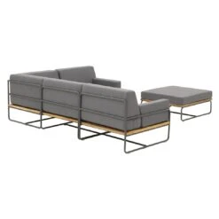 OUTLIV. Largo Ecklounge Stahl/Kunstfaser Anthrazit/Royal Dark Grey -Gartenmobel Verkauf outliv largo loungeecke 5tlg stahl pulver akazie kissen anthrazit grau 1205394 7