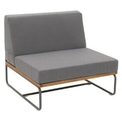 OUTLIV. Largo Ecklounge Stahl/Kunstfaser Anthrazit/Royal Dark Grey -Gartenmobel Verkauf outliv largo loungeecke 5tlg stahl pulver akazie kissen anthrazit grau 1205394 8