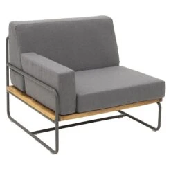 OUTLIV. Largo Ecklounge Stahl/Kunstfaser Anthrazit/Royal Dark Grey -Gartenmobel Verkauf outliv largo loungeecke 5tlg stahl pulver akazie kissen anthrazit grau 1205394 9