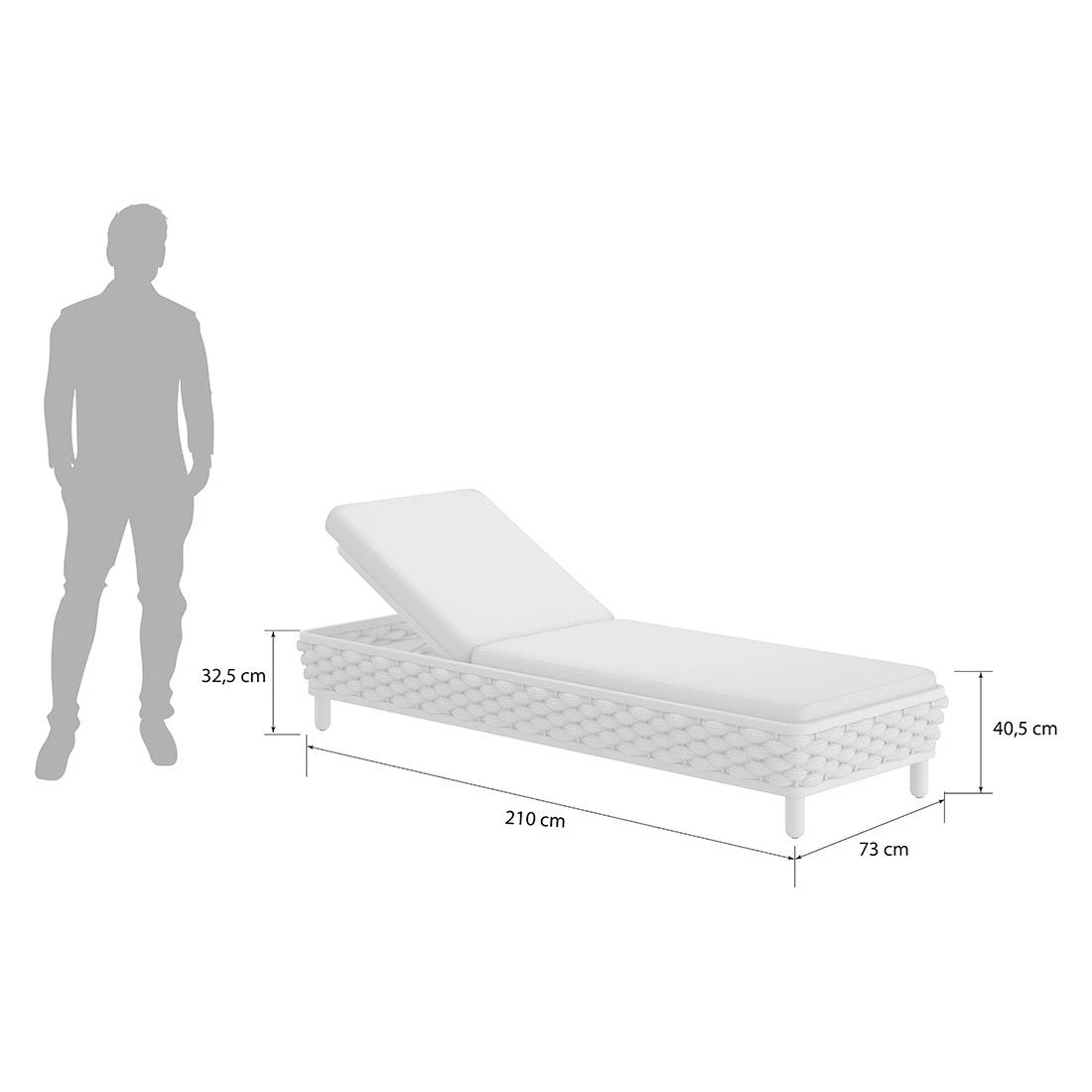 OUTLIV. Leon Gartenliege Aluminium/Rope/Olefin Beige 12 OUTLIV. Leon Gartenliege Aluminium/Rope/Olefin Beige – Bild 12