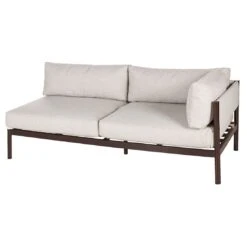 OUTLIV. Loungeset 4tlg. Aluminium/Teak Dunkelbraun/Beige -Gartenmobel Verkauf outliv loungeset 4tlg aluminium teak 1435173 4