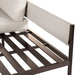 OUTLIV. Loungeset 4tlg. Aluminium/Teak Dunkelbraun/Beige -Gartenmobel Verkauf outliv loungeset 4tlg aluminium teak 1435173 7