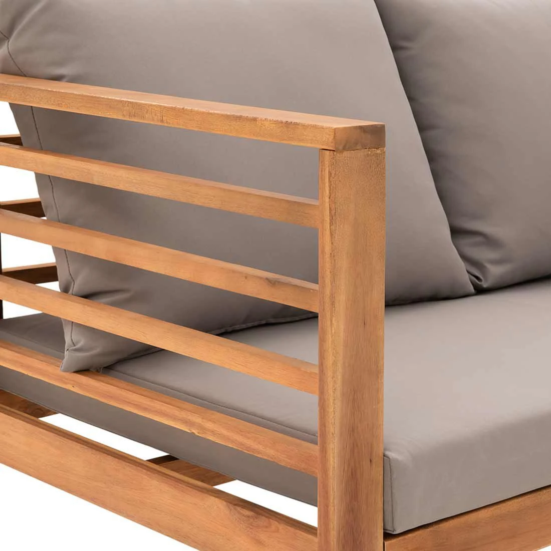 OUTLIV. Odense Loungeset 4-tlg. Akazie/Polyester Teak Look/Hellgrau 11 OUTLIV. Odense Loungeset 4-tlg. Akazie/Polyester Teak Look/Hellgrau – Bild 11