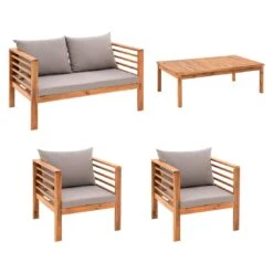 OUTLIV. Odense Loungeset 4-tlg. Akazie/Polyester Teak Look/Hellgrau 16 OUTLIV. Odense Loungeset 4-tlg. Akazie/Polyester Teak Look/Hellgrau -Gartenmobel Verkauf outliv odense sofagruppe 4 tlg akazie polyester teak look hellgrau 1241397 3