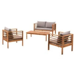 OUTLIV. Odense Loungeset 4-tlg. Akazie/Polyester Teak Look/Hellgrau 19 OUTLIV. Odense Loungeset 4-tlg. Akazie/Polyester Teak Look/Hellgrau -Gartenmobel Verkauf outliv odense sofagruppe 4 tlg akazie polyester teak look hellgrau 1241397 6