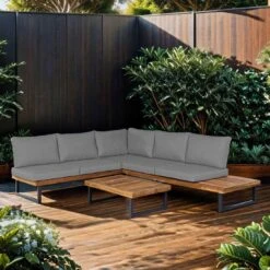 OUTLIV. Orleans Ecklounge 3-tlg. Stahl/Suntex Anthrazit/Hellgrau