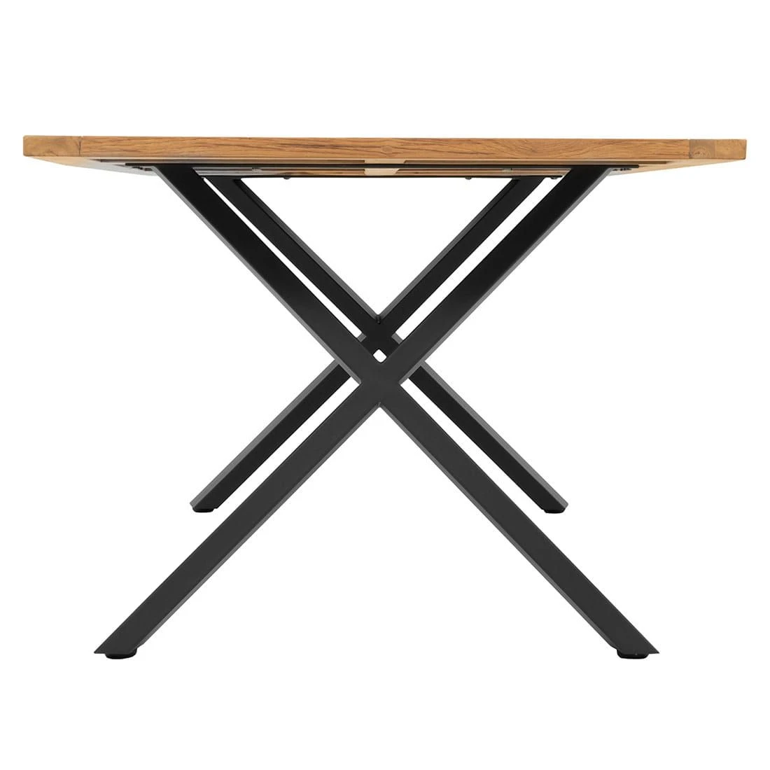 OUTLIV. Gartentisch 200x100cm Stahl/Teak Recycelt Schwarz/Teak 3 OUTLIV. Gartentisch 200x100cm Stahl/Teak Recycelt Schwarz/Teak – Bild 3