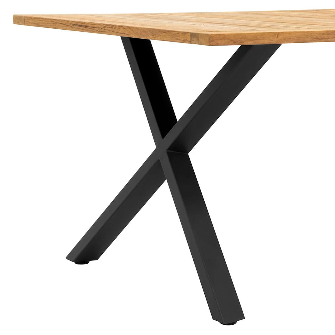 OUTLIV. Gartentisch 200x100cm Stahl/Teak Recycelt Schwarz/Teak 4 OUTLIV. Gartentisch 200x100cm Stahl/Teak Recycelt Schwarz/Teak – Bild 4