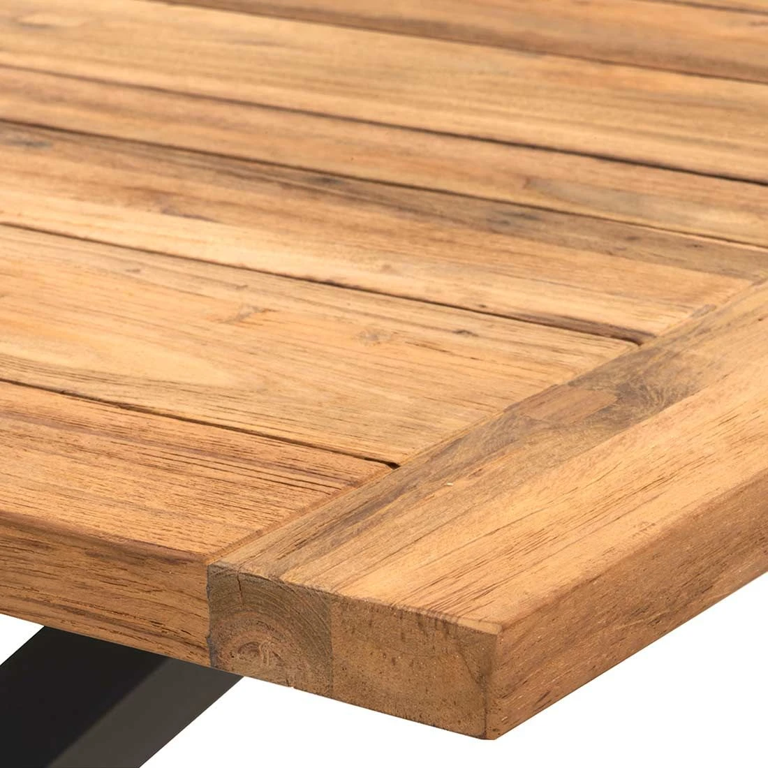 OUTLIV. Gartentisch 200x100cm Stahl/Teak Recycelt Schwarz/Teak 7 OUTLIV. Gartentisch 200x100cm Stahl/Teak Recycelt Schwarz/Teak – Bild 7