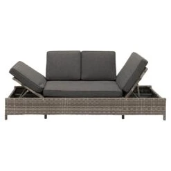 OUTLIV. Roma Gartensofa Geflecht/Polyester Grau/Anthrazit