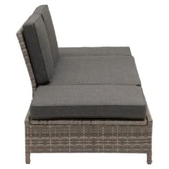 OUTLIV. Roma Gartensofa Geflecht/Polyester Grau/Anthrazit -Gartenmobel Verkauf outliv roma loungebank geflecht polster grau anthrazit 1253398 4