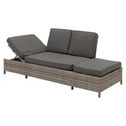 OUTLIV. Roma Gartensofa Geflecht/Polyester Grau/Anthrazit -Gartenmobel Verkauf outliv roma loungebank geflecht polster grau anthrazit 1253398 7