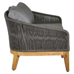 OUTLIV. Santorin Loungeset 4-tlg. Teak/Rope/Olefin Natur/Dunkelgrau -Gartenmobel Verkauf outliv santorin loungegruppe 4 tlg teak rope olefin 1431785 10