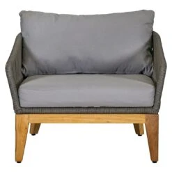 OUTLIV. Santorin Loungeset 4-tlg. Teak/Rope/Olefin Natur/Dunkelgrau -Gartenmobel Verkauf outliv santorin loungegruppe 4 tlg teak rope olefin 1431785 6