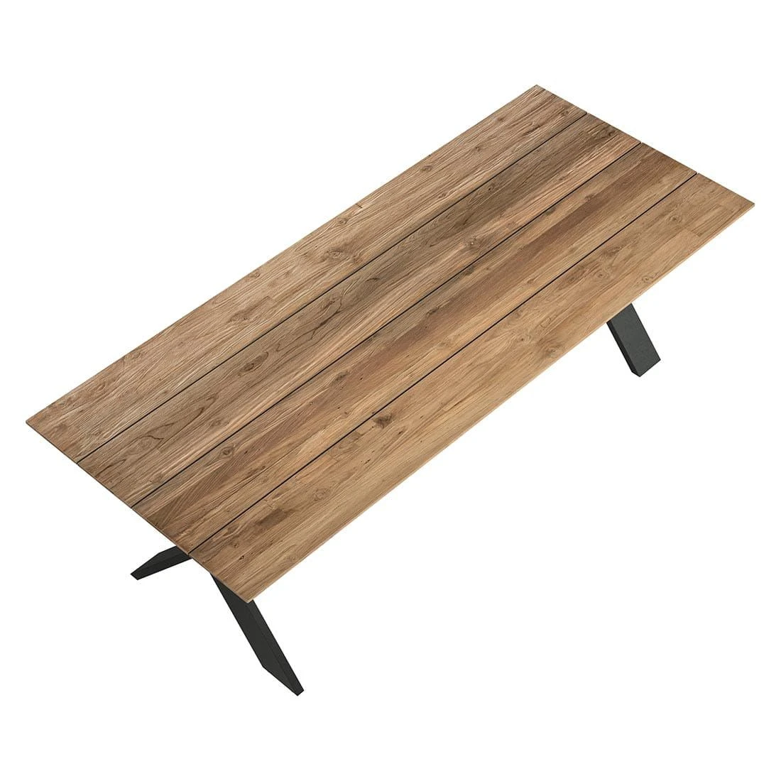 OUTLIV. Tilburg Gartentisch 240x100cm Aluminium/Teak Anthrazit/Teak Recycelt 4 OUTLIV. Tilburg Gartentisch 240x100cm Aluminium/Teak Anthrazit/Teak Recycelt – Bild 4