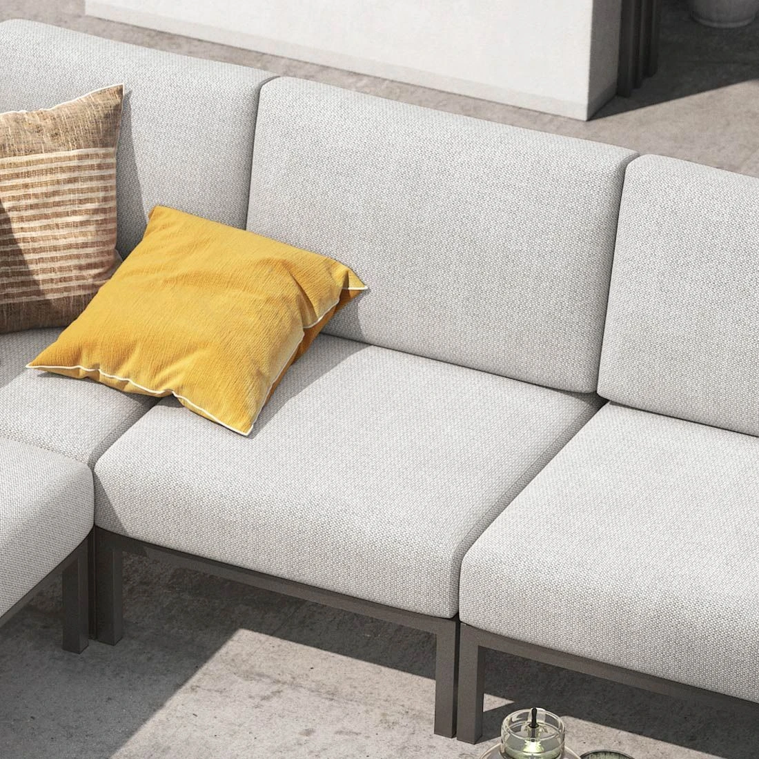 OUTLIV. Toskana Mittelmodul Aluminium/Sunproof Anthrazit/Hellgrau 1 OUTLIV. Toskana Mittelmodul Aluminium/Sunproof Anthrazit/Hellgrau