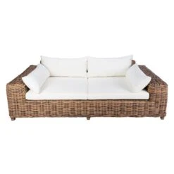 OUTLIV. Versailles Luxury Gartensofa Geflecht Mixed Beige -Gartenmobel Verkauf outliv versailles luxury 2 sitzer sofa stahl geflecht mix beige 3
