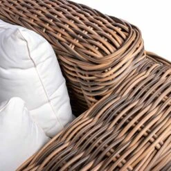 OUTLIV. Versailles Luxury Gartensofa Geflecht Mixed Beige -Gartenmobel Verkauf outliv versailles luxury 2 sitzer sofa stahl geflecht mix beige 6