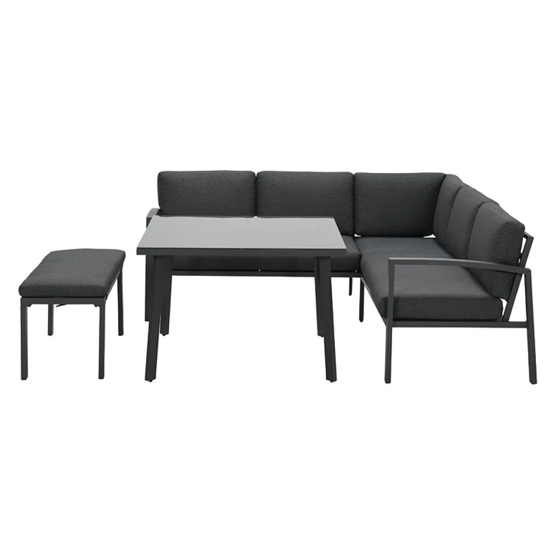 OUTLIV. Wellington Dininglounge 3-tlg. Aluminium/Polster Carbon Black/Reflex Black 3 OUTLIV. Wellington Dininglounge 3-tlg. Aluminium/Polster Carbon Black/Reflex Black – Bild 3