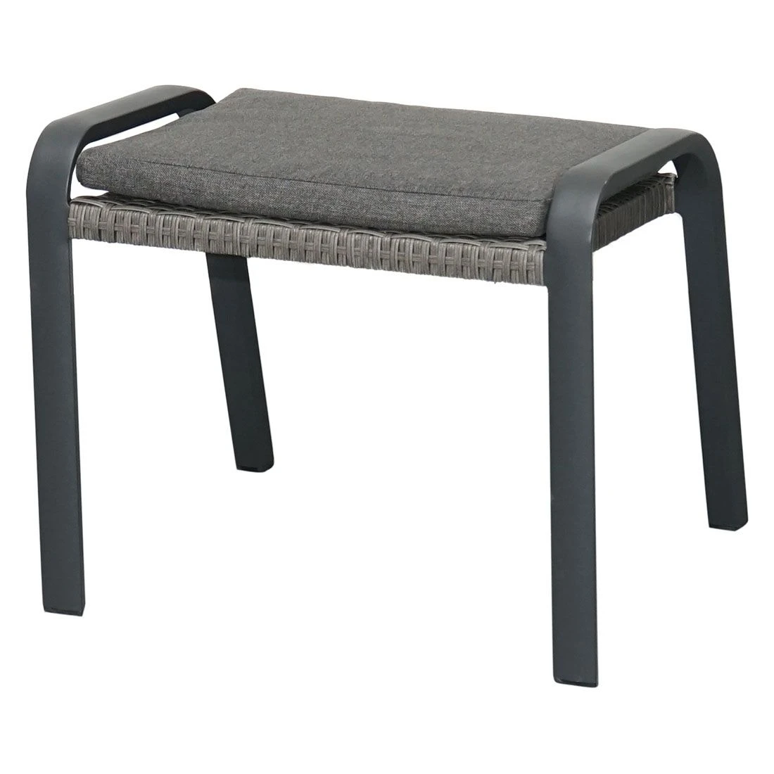 Ploß Tuvalu Hocker Aluminium/Geflecht Grau 6 Ploß Tuvalu Hocker Aluminium/Geflecht Grau – Bild 6