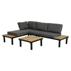 Ploß Xanten Ecklounge Aluminium/Akazie Anthrazit/Natur