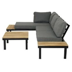 Ploß Xanten Ecklounge Aluminium/Akazie Anthrazit/Natur -Gartenmobel Verkauf ploss xanten loungeecke aluminium akazie 1348999 5