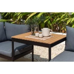 LifestyleGarden Colobus Loungeset 3-tlg. Aluminium/Textilene Schwarz/Dunkelgrau -Gartenmobel Verkauf scancom colobus loungeset 3 tlg aluminium textilene 1411435 14