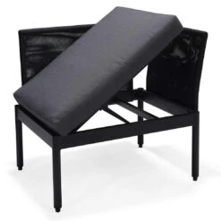 LifestyleGarden Colobus Loungeset 3-tlg. Aluminium/Textilene Schwarz/Dunkelgrau -Gartenmobel Verkauf scancom colobus loungeset 3 tlg aluminium textilene 1411435 5
