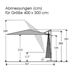 Schneider® Schneider Rhodos Grande Ampelschirm 300x400cm Anthrazit/Natur -Gartenmobel Verkauf schneider rhodos grande ampelschirm 400x300cm anthrazit natur 1266774 3