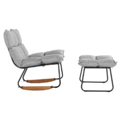 Schöner Wohnen Leska Schaukelstuhl Inkl. Hocker Aluminium/Sunbrella Schwarz/Grau -Gartenmobel Verkauf schoener wohnen leska schaukelstuhl ink hocker aluminium sunbrella 1470538 3