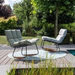 Schöner Wohnen Leska Schaukelstuhl Inkl. Hocker Aluminium/Sunbrella Schwarz/Grau -Gartenmobel Verkauf schoener wohnen leska schaukelstuhl ink hocker aluminium sunbrella 1470538 8