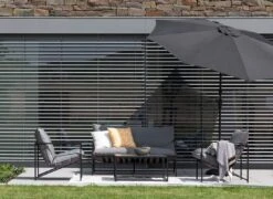 Schöner Wohnen Savaneta Mittelstockschirm 300x300cm Aluminium/Polyester Schwarz -Gartenmobel Verkauf schoener wohnen savaneta mittelstockschirm 300x300cm alu polyester 1470571 3