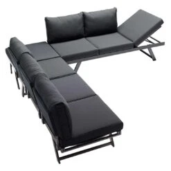 Sieger Auckland Ecklounge 3-tlg. Aluminium/Sunproof Eisengrau/Grau -Gartenmobel Verkauf sieger auckland loungeecke 3 tlg aluminium sunproof eisengrau grau 1210443 2