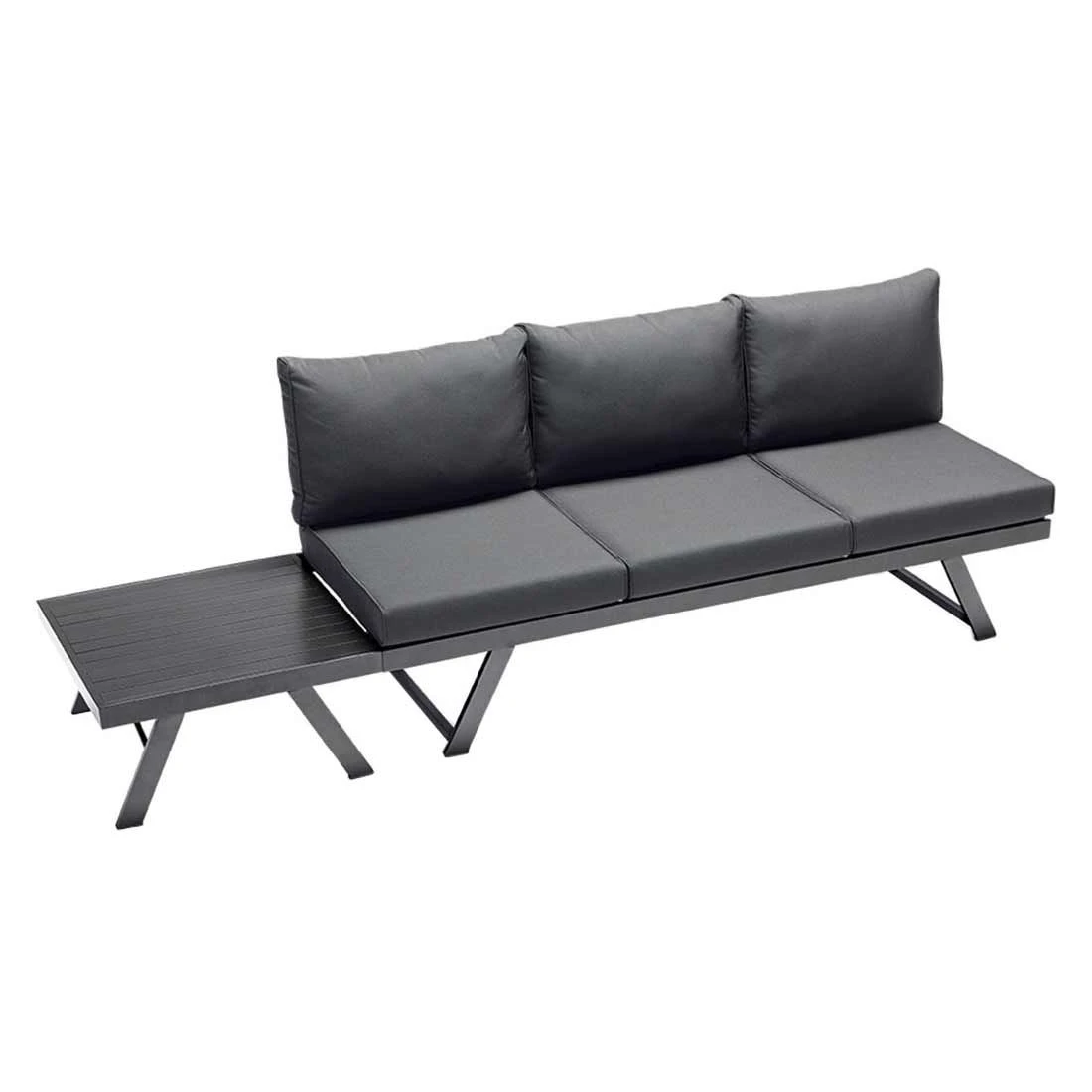 Sieger Auckland Gartensofa 2-tlg. Aluminium/Sunproof Eisengrau/Grau 3 Sieger Auckland Gartensofa 2-tlg. Aluminium/Sunproof Eisengrau/Grau – Bild 3