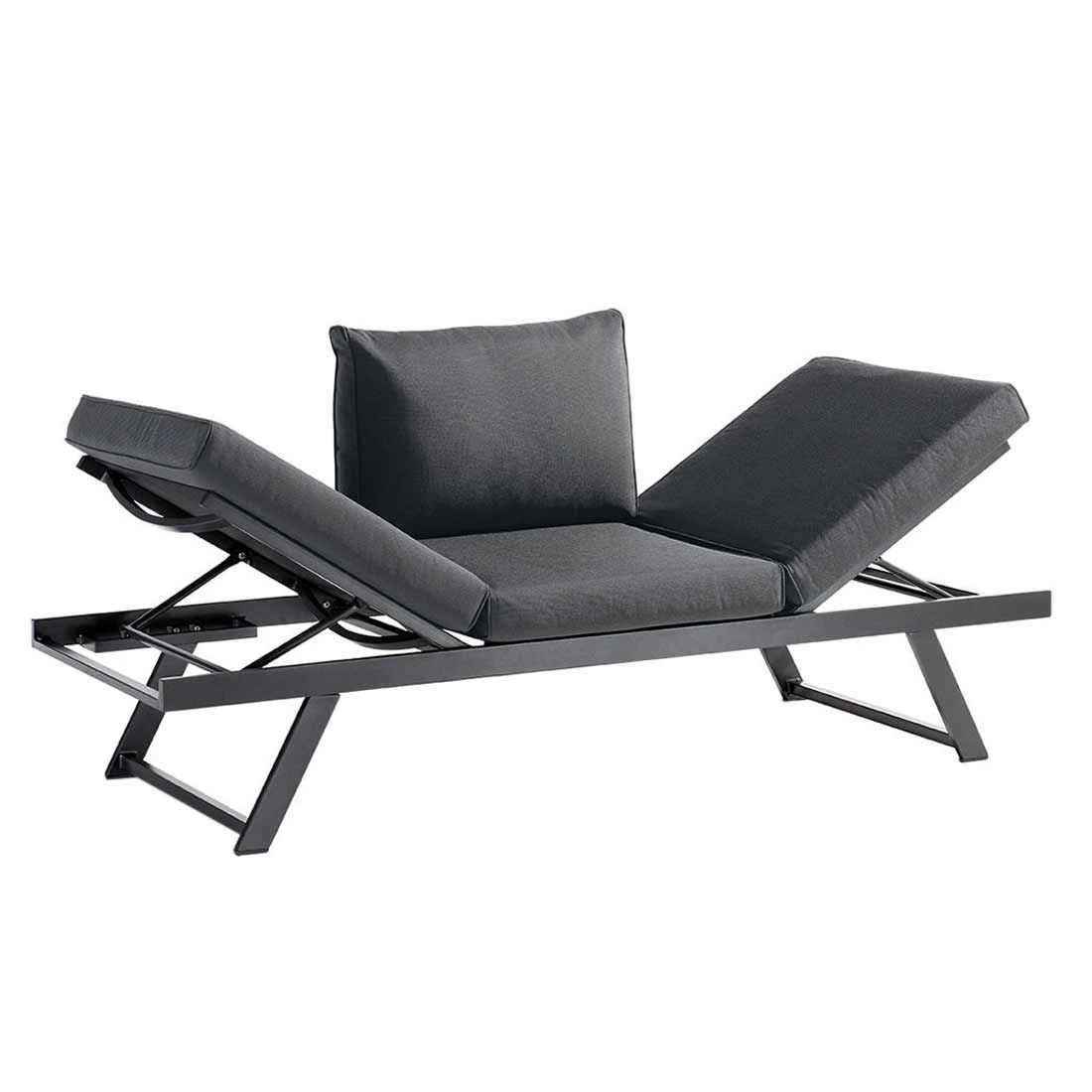 Sieger Auckland Gartensofa 2-tlg. Aluminium/Sunproof Eisengrau/Grau 5 Sieger Auckland Gartensofa 2-tlg. Aluminium/Sunproof Eisengrau/Grau – Bild 5