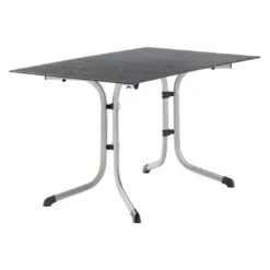 Sieger Boulevard Klapptisch 120x80cm Stahl/Polytec Graphit/Schiefer Anthrazit