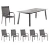 Sieger Meran Gartenmöbelset 7-tlg. Mit Tisch 220x100cm Eisengrau